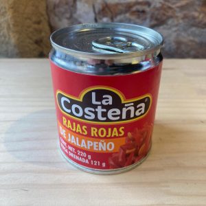 Chiles jalapeños rajas rojas