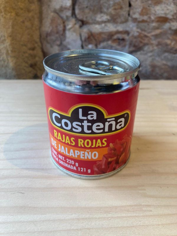 Chiles jalapeños rajas rojas