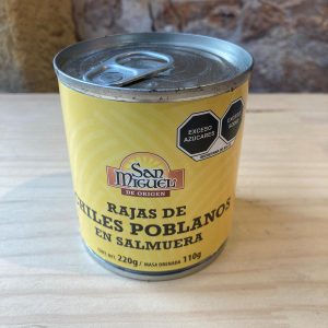 Chiles poblanos en rajas