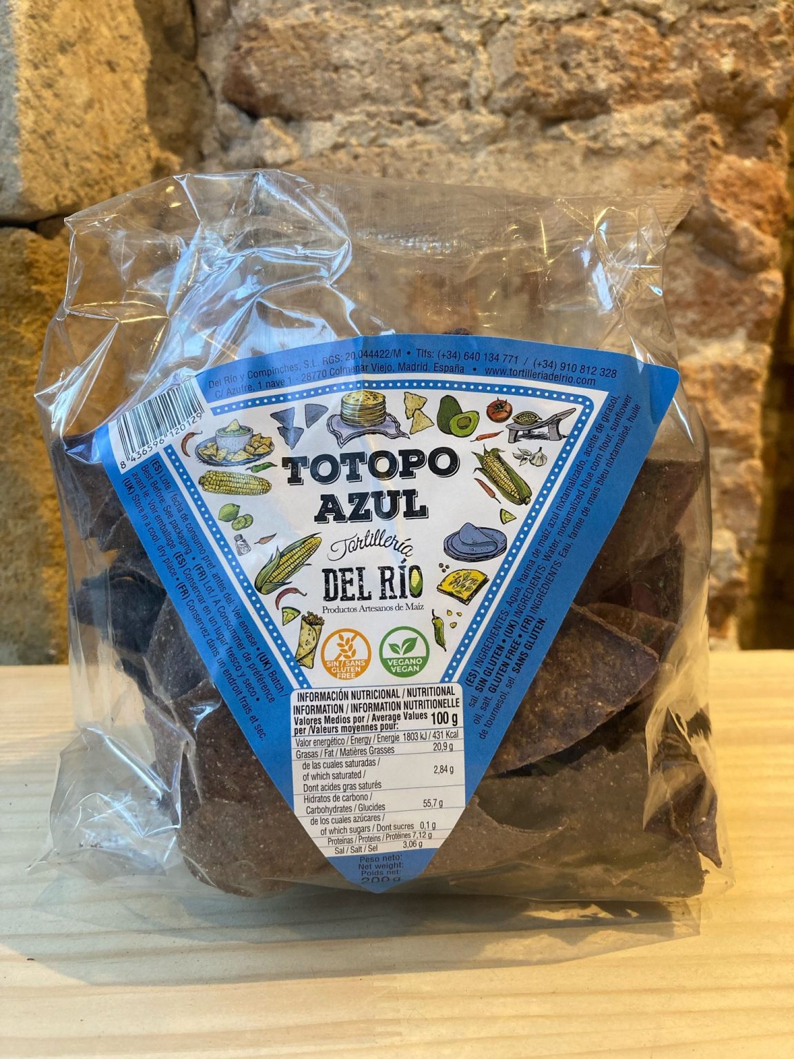 Totopos de maíz azul