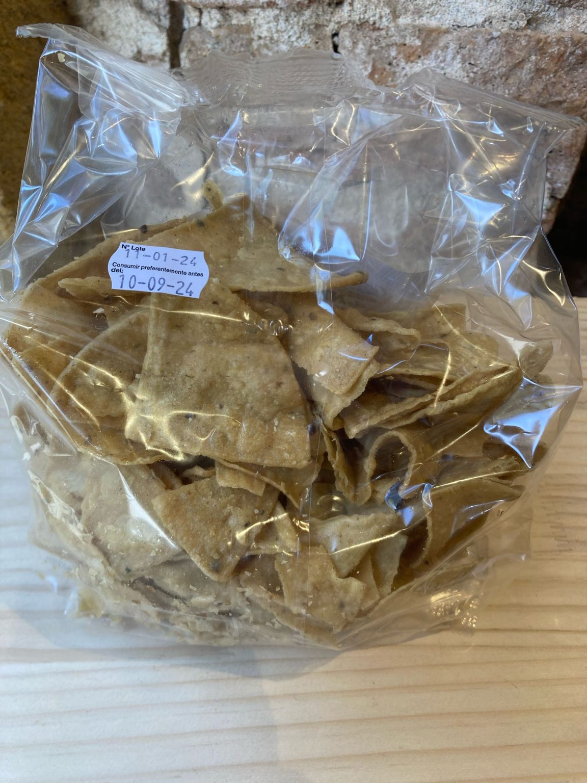 Bolsa de totopos para nachos