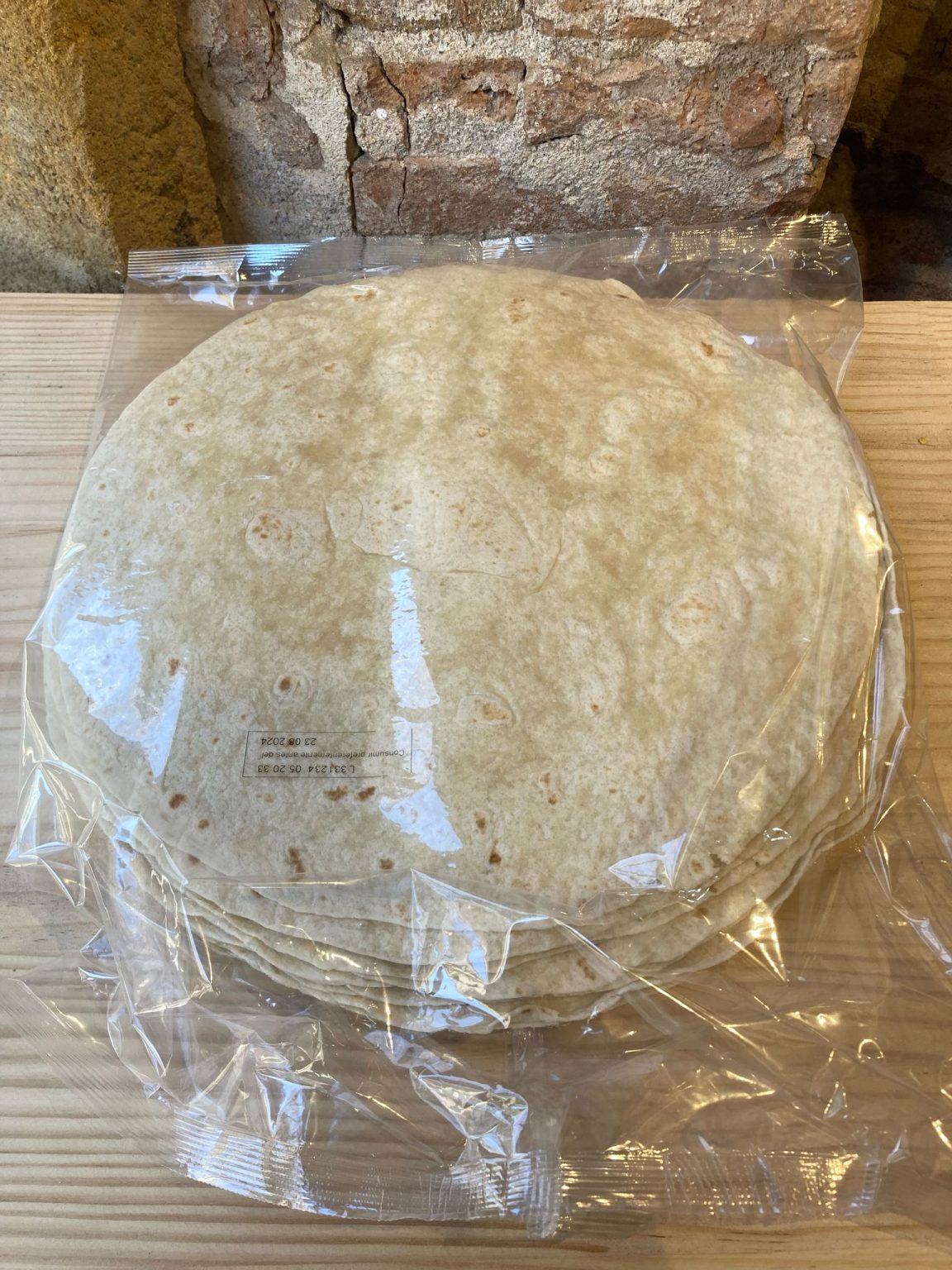 Paquete de tortillas de trigo