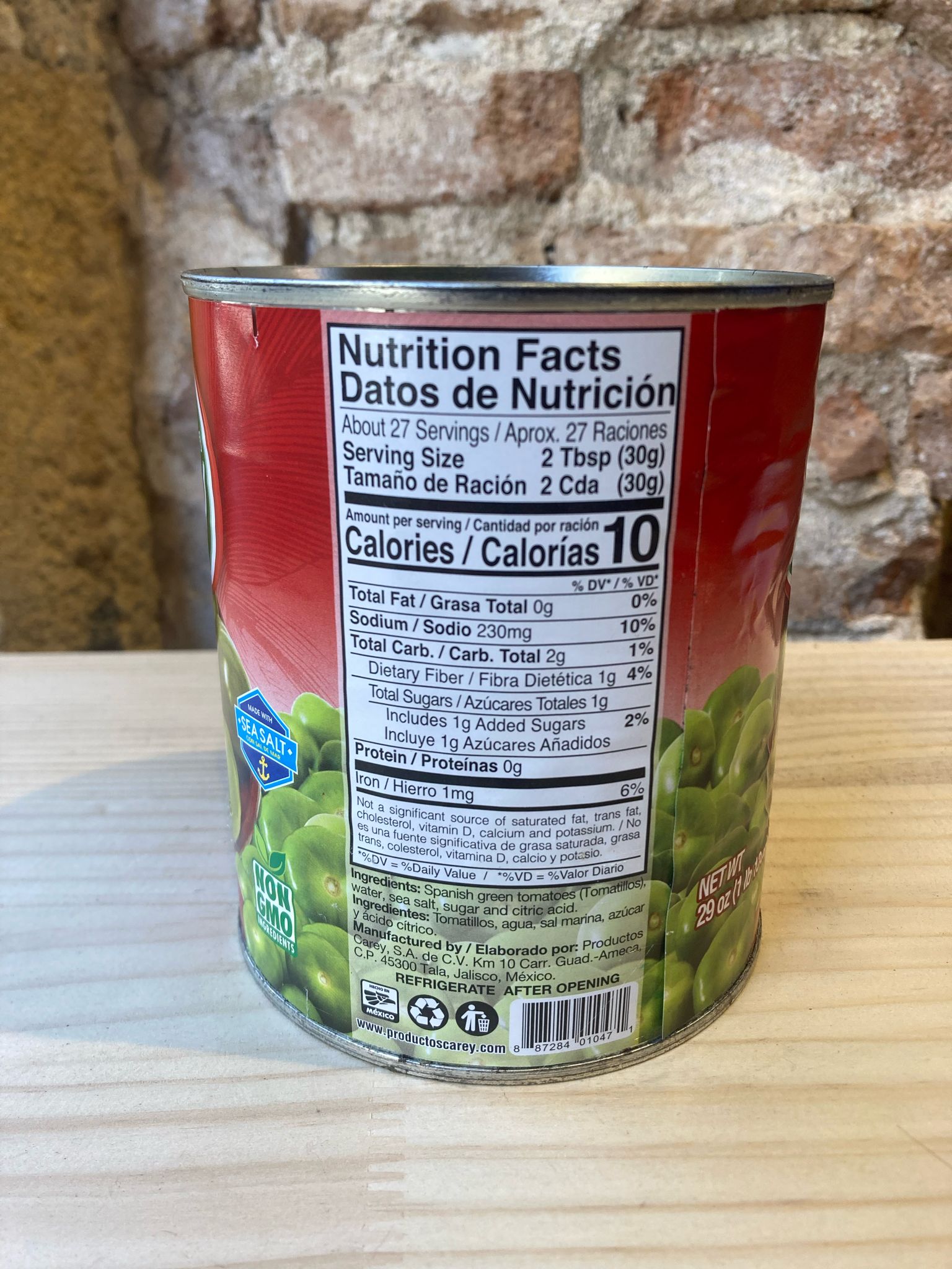 Lata de tomatillo verde