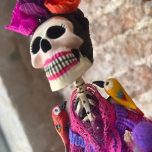 Frida con flores