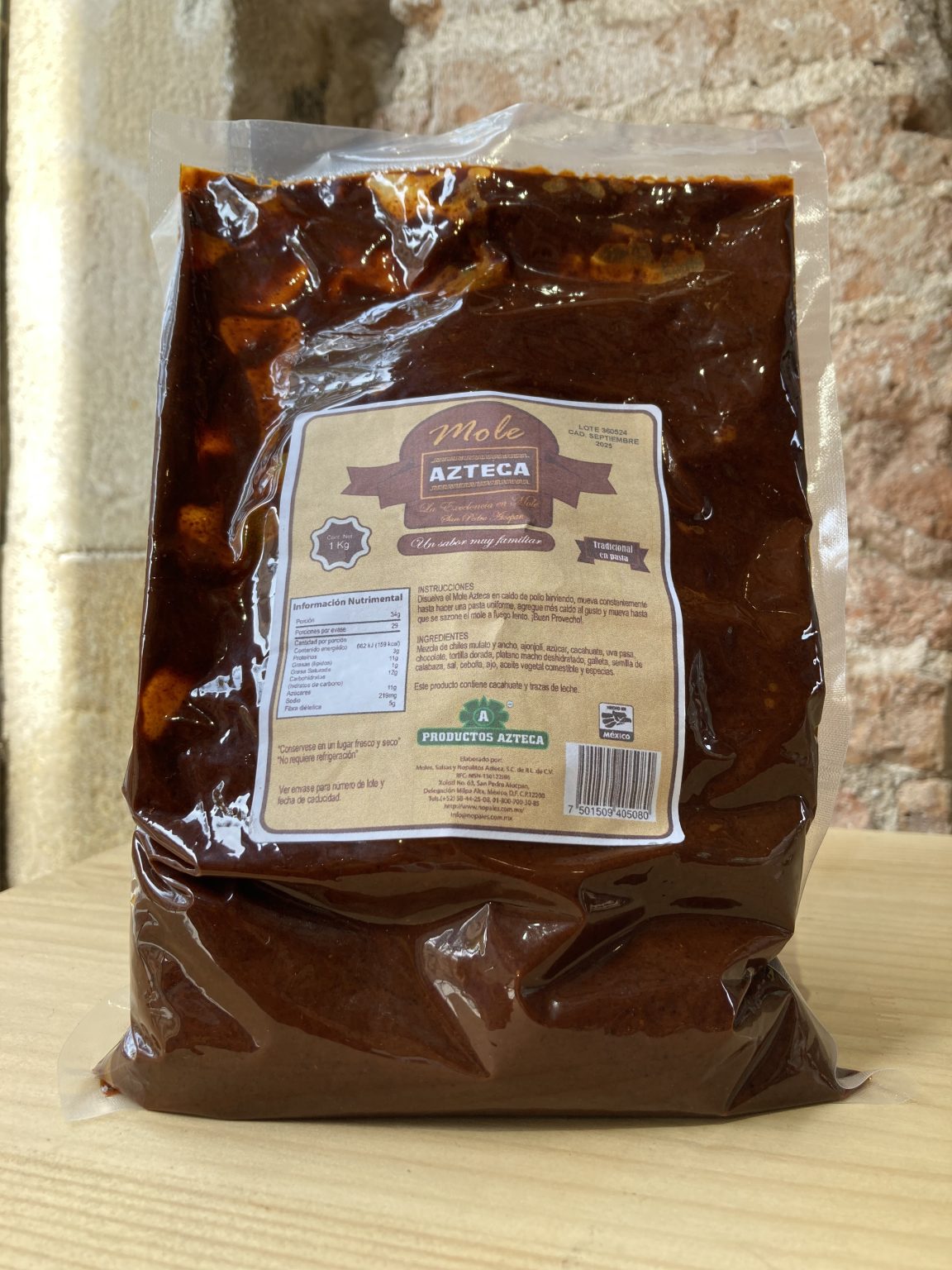 Mole artesanal en tienda en Barcelona