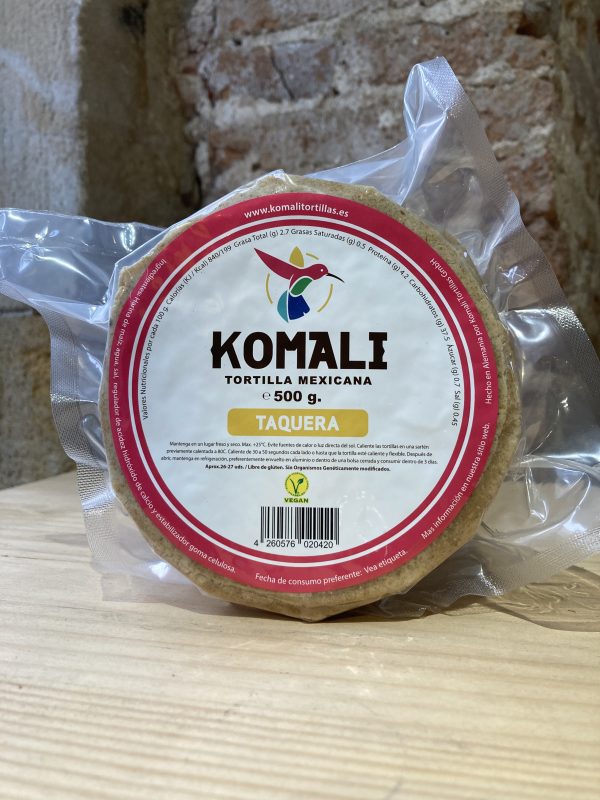 Tortillas de maíz komali de 12 cms