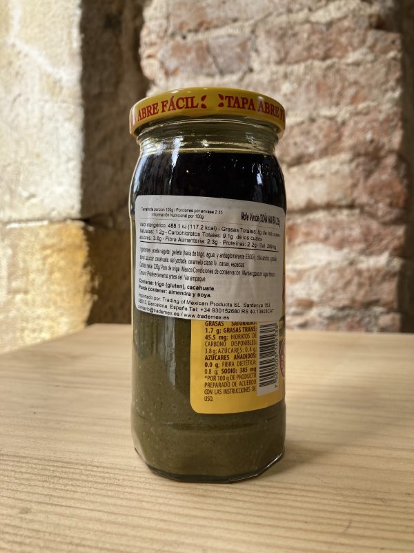 Mole verde en tienda en Barcelona