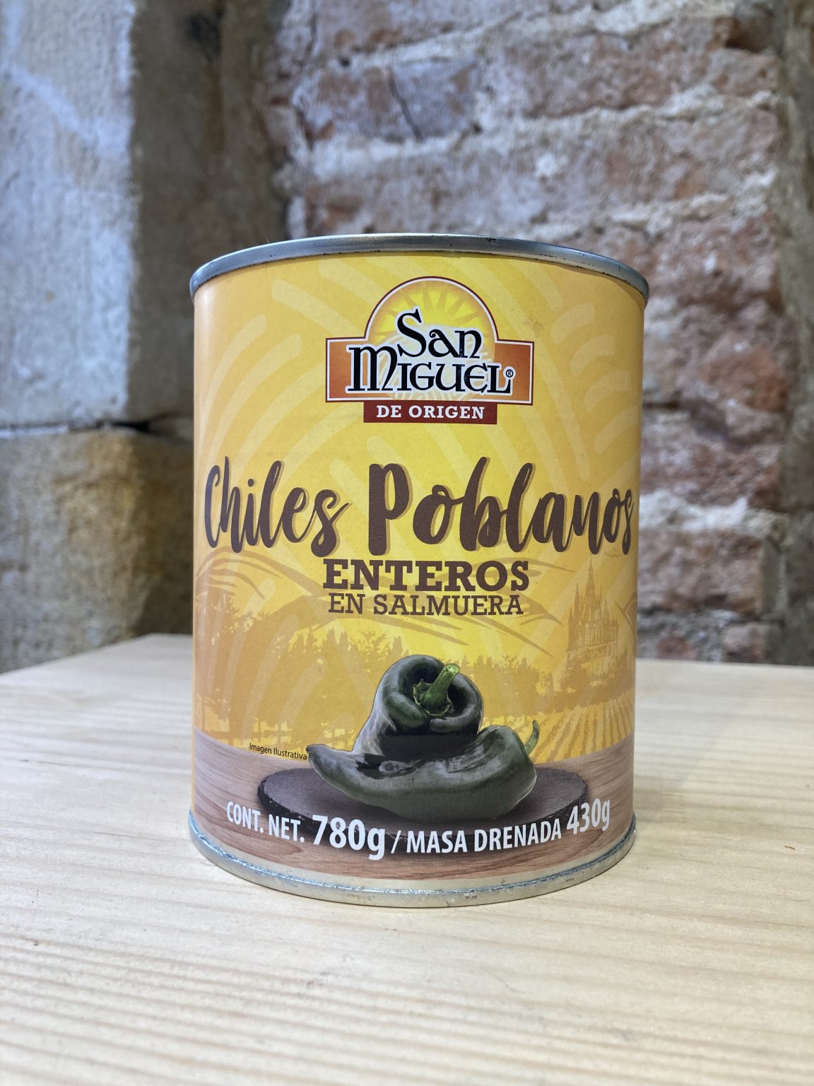 Chile poblano en conserva