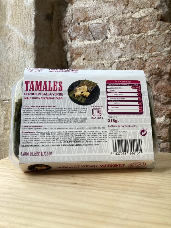 Tamales de cerdo listos para servir de La Reina de las tortillas