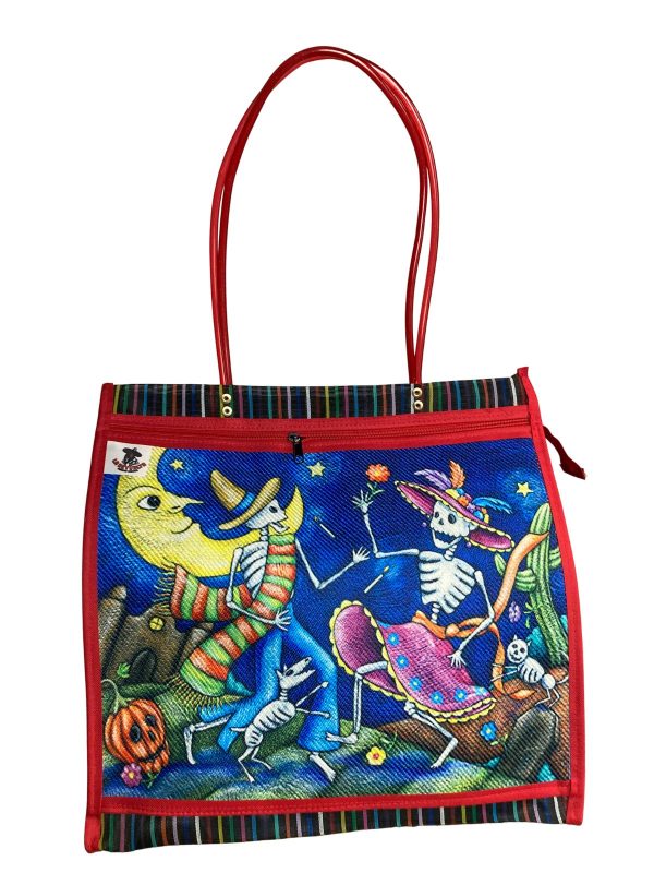 Bolsa de playa con catrinas