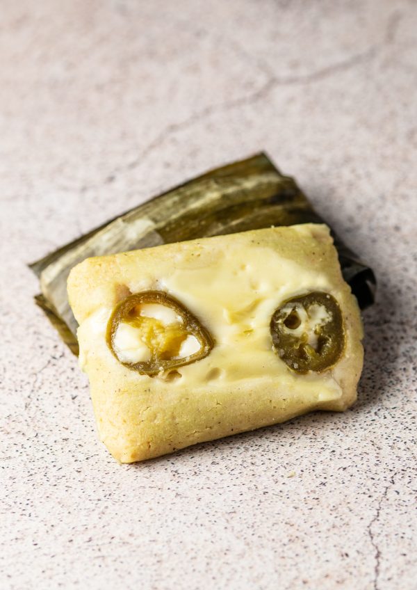 Tamales de queso con rajas en Barcelona