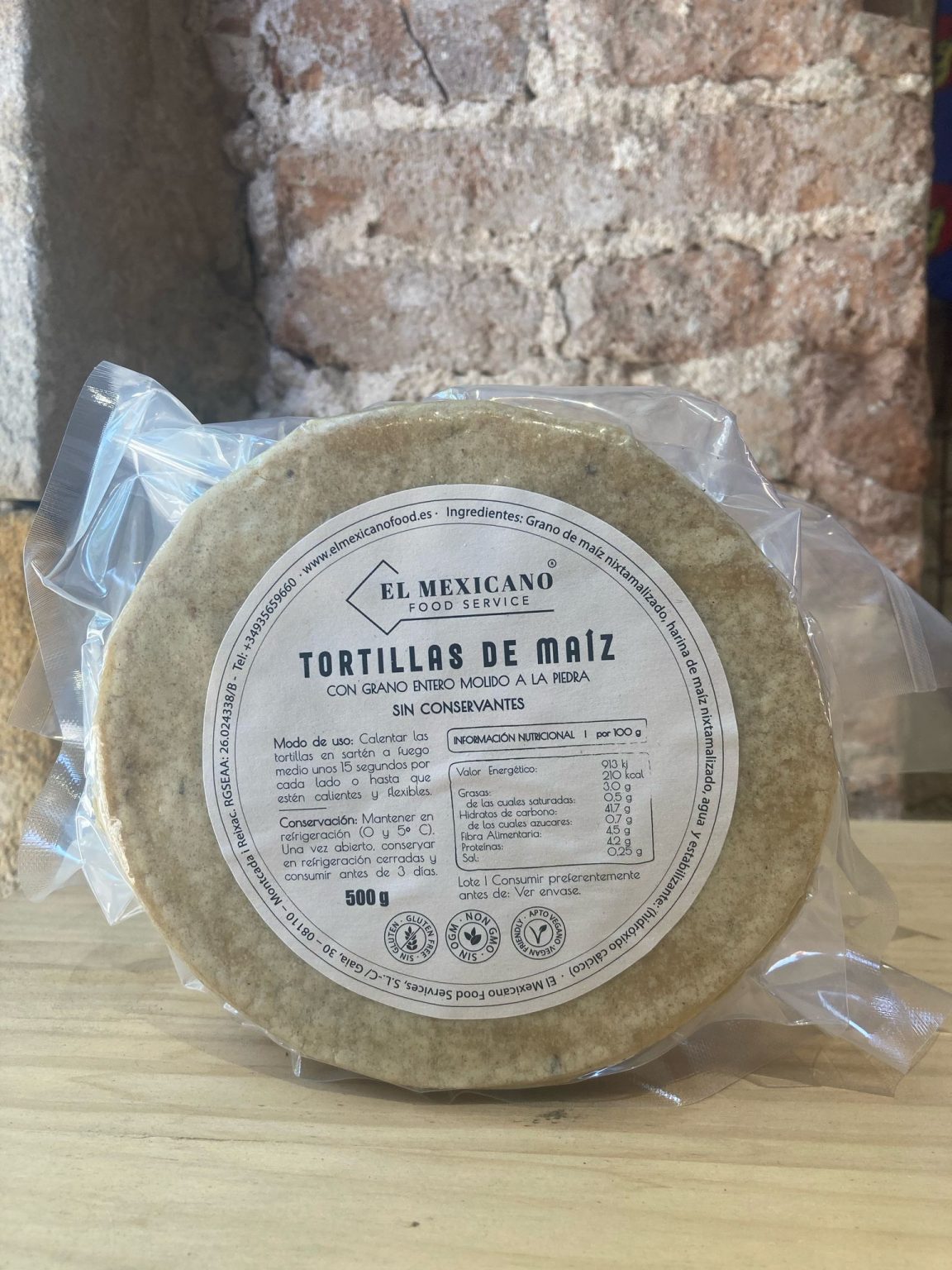 Tortillas de maíz sin conservantes
