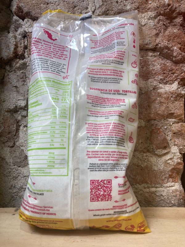 Harina para tortillas de maíz