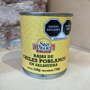 Rajas de Chile poblano en tienda en España