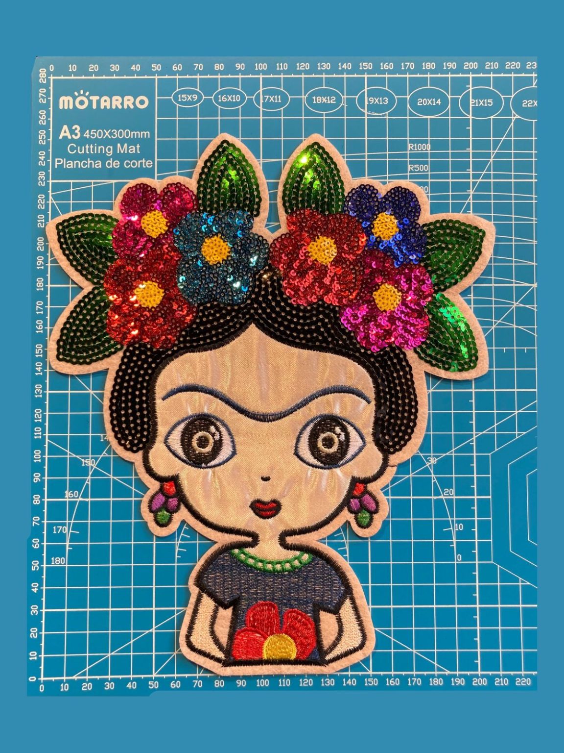 Parche de Frida Kahlo en tienda mexicana en Barcelona