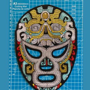 Parche máscara de luchador para ropa y mochilas en tienda en Barcelona.